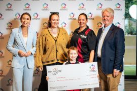 Representatives from Nerang BMX Club receiving their Community Fund cheque at Nerang RSL during Donation Day, Sunday 22 July 2025.